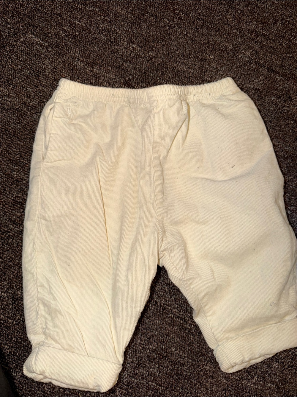 Ralph Lauren Cream Corduroy Kids Joggers